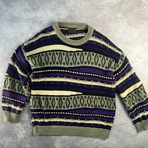 Vintage Carlo Alberto 3D Knit Sweater Coogi Style S Size Made In Australia